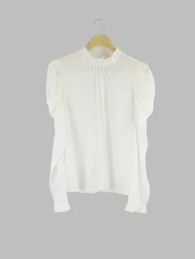 Amelius 'Clemence' White Long Sleeve Blouse 12 | BNWT