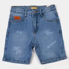 Boys Denim Short - Ice Blue