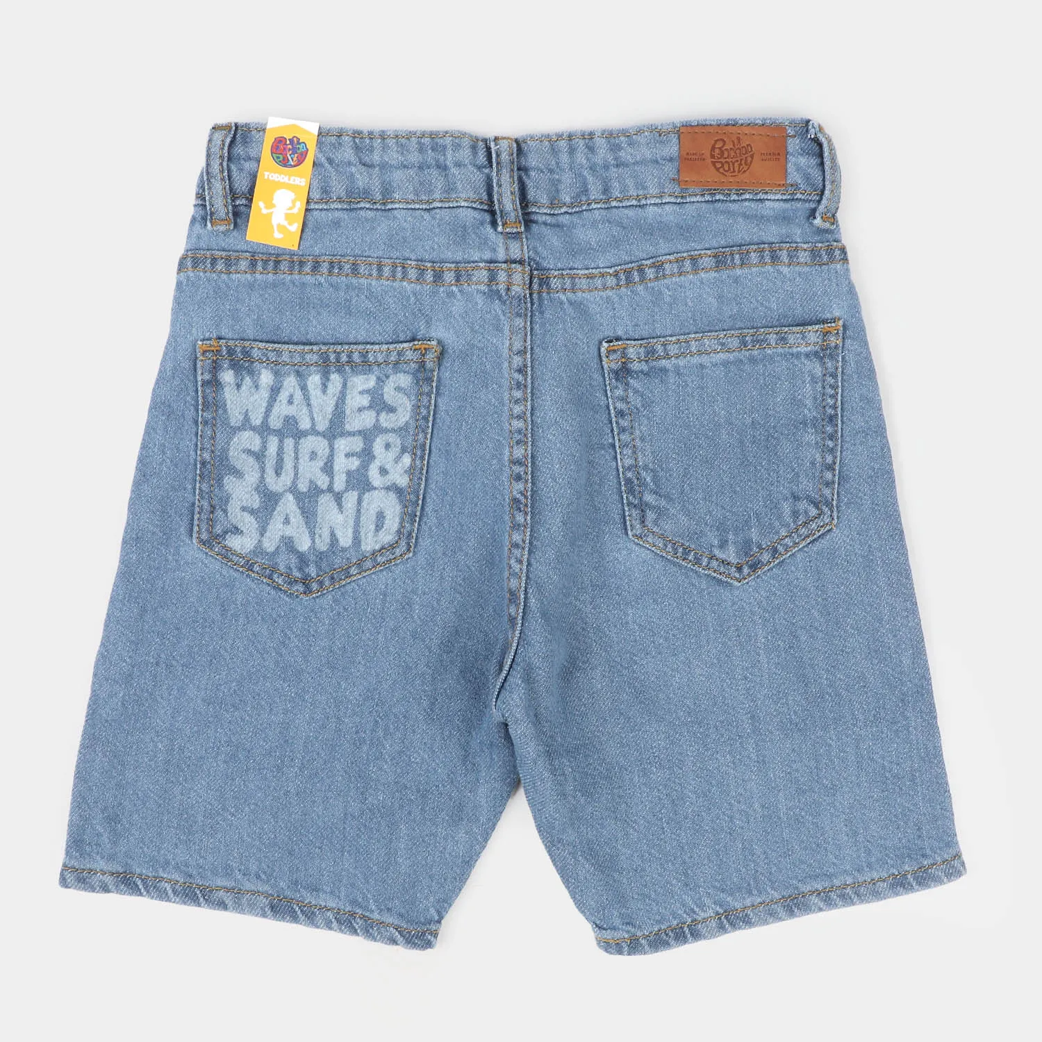 Boys Denim Short Waves & Surf - Ice Blue