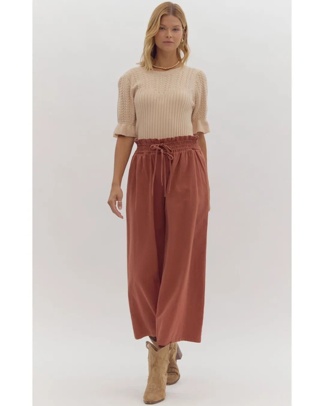 Brandy Pull On Pant Brick