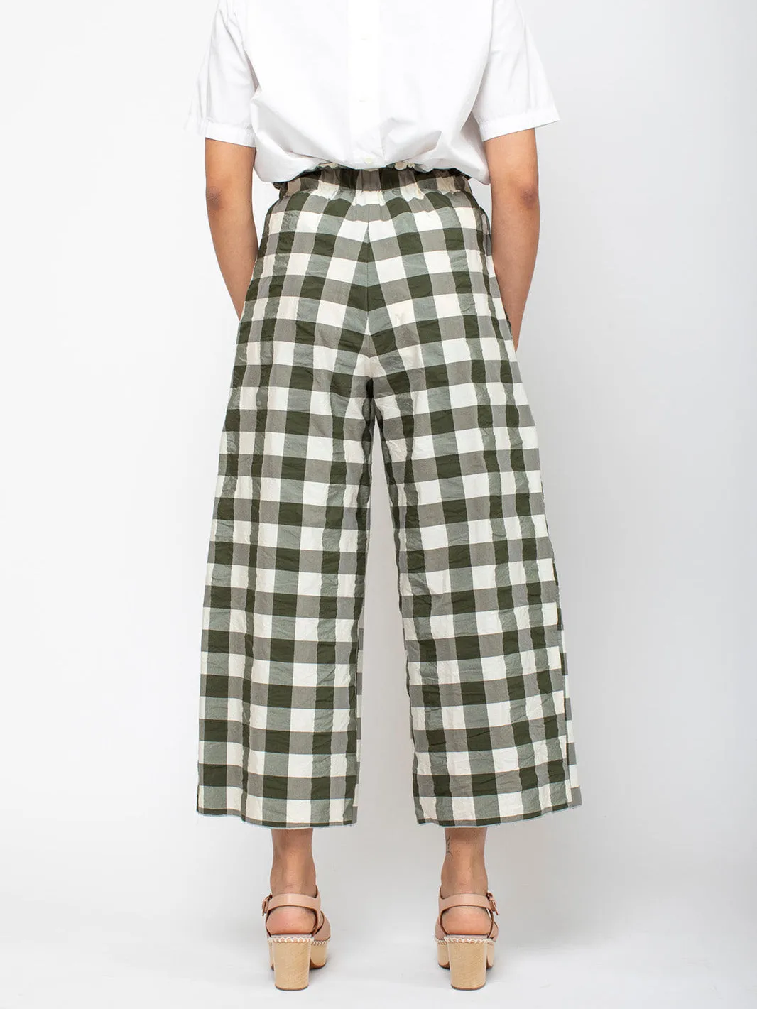 Easy Pants - Military Green Check