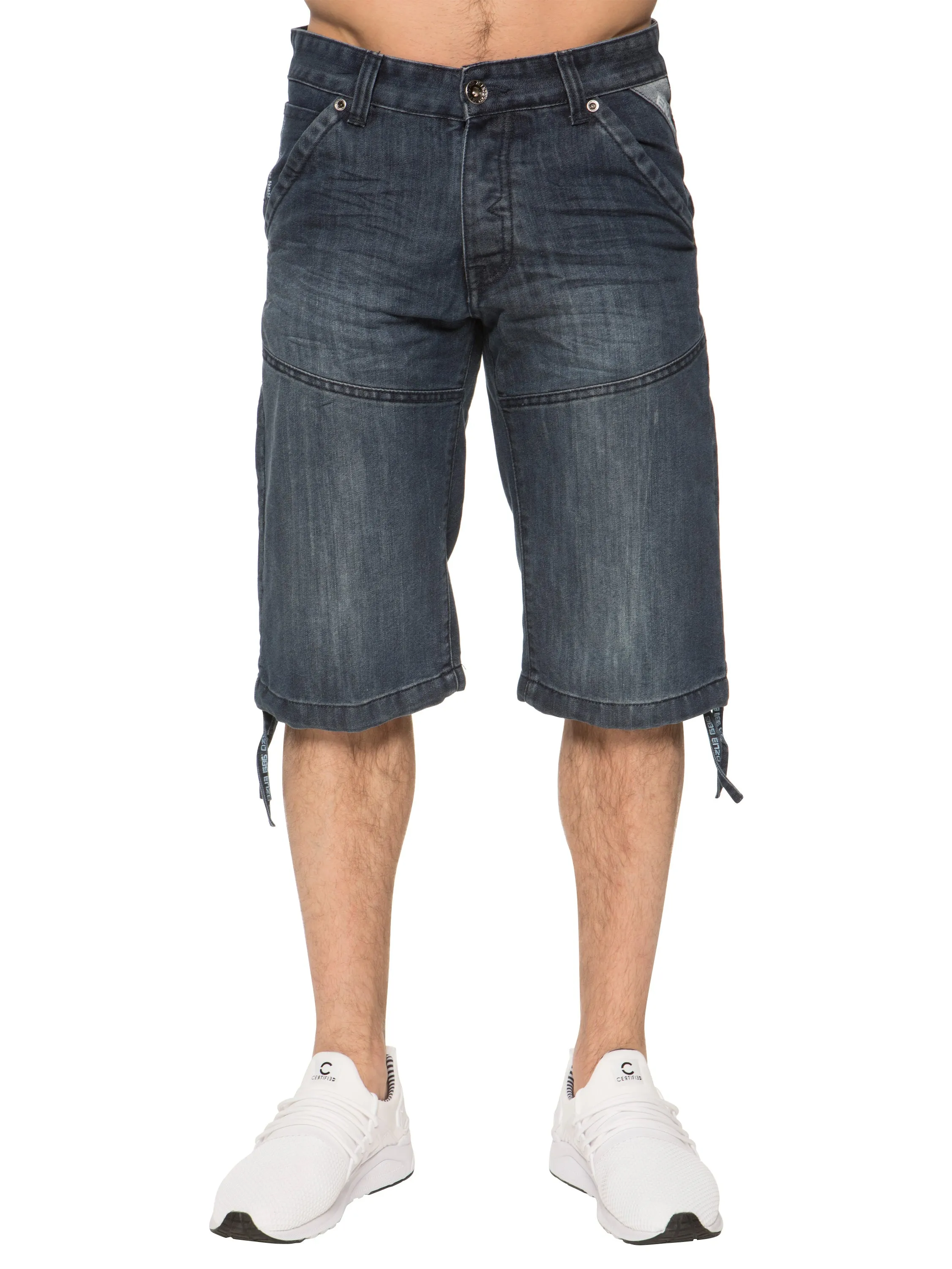 Enzo | Mens Cargo Denim Shorts