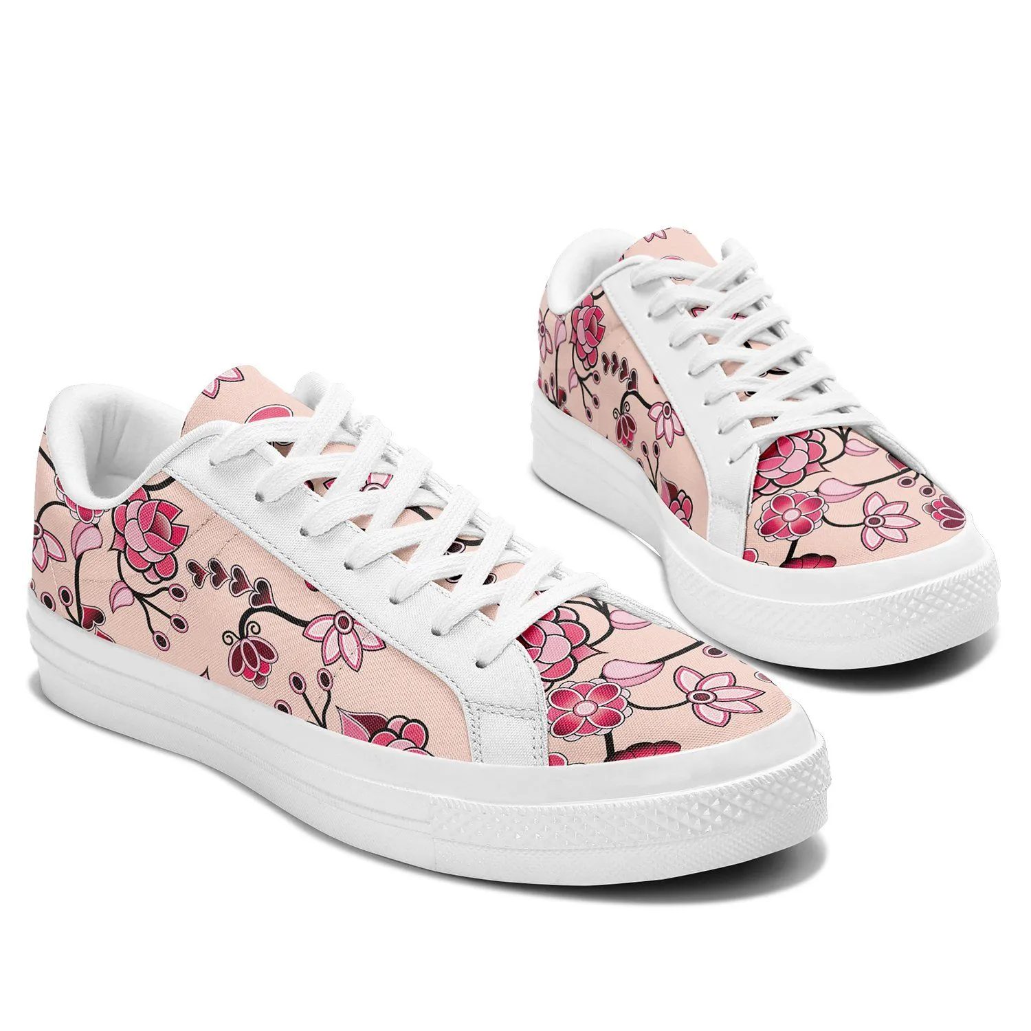 Floral Amour Aapisi Low Top Canvas Shoes White Sole