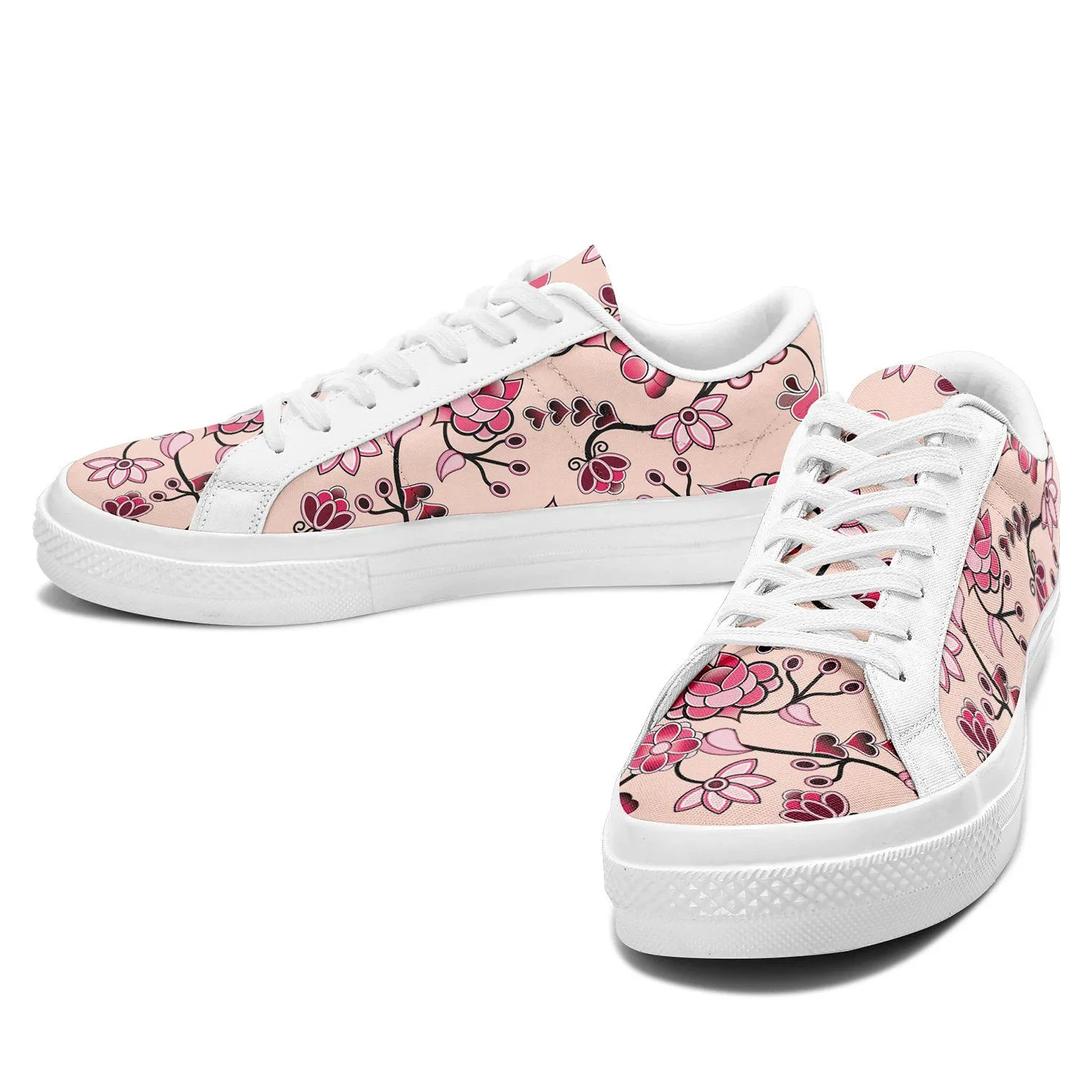 Floral Amour Aapisi Low Top Canvas Shoes White Sole