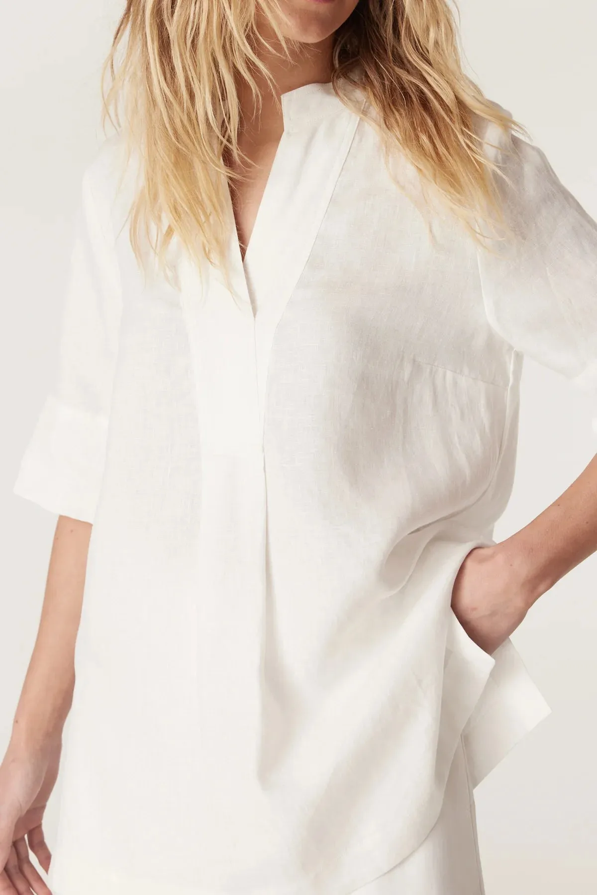 HAYWARD LINEN BLOUSE | White