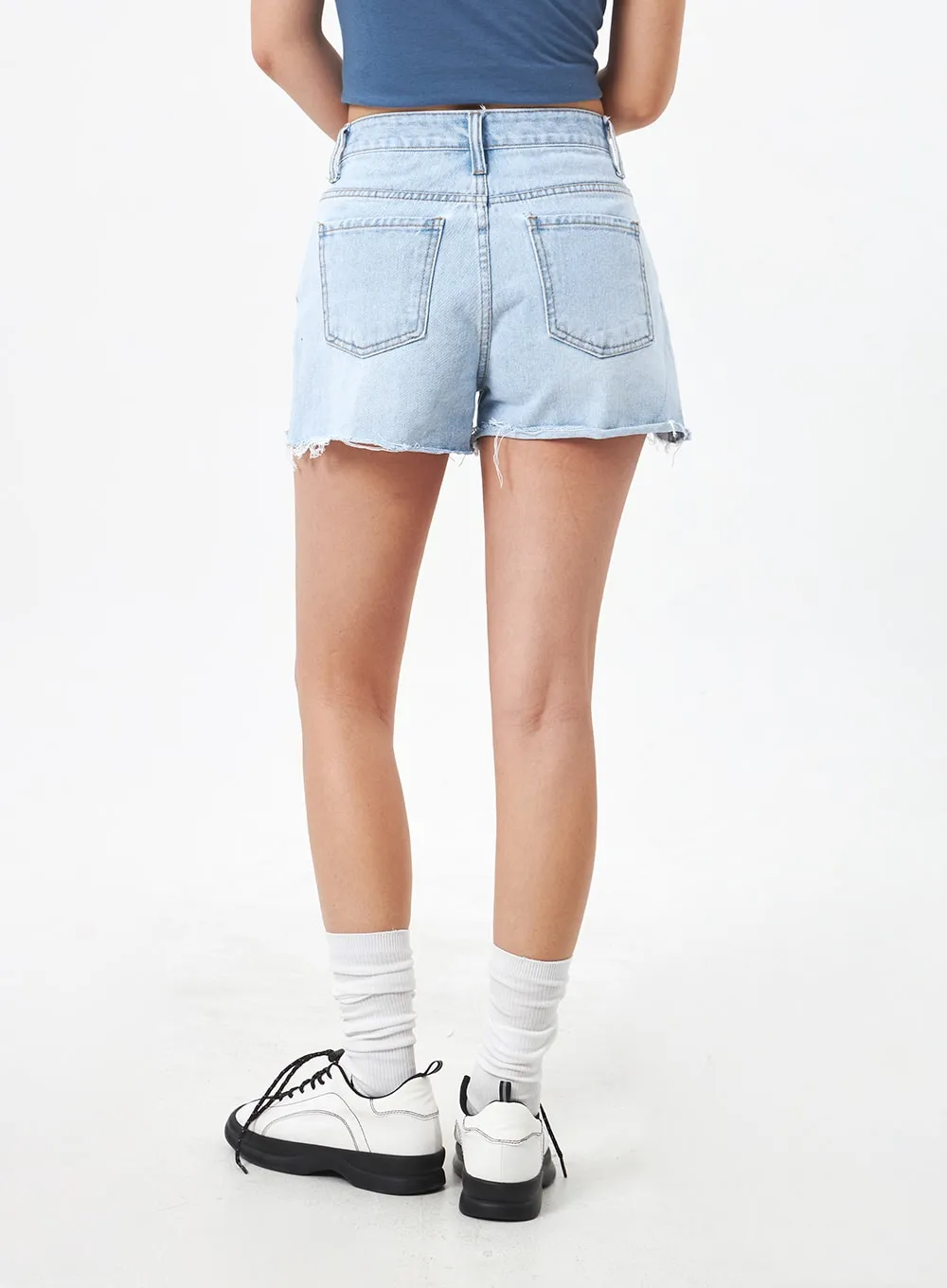 Light Wash Denim Shorts CA305