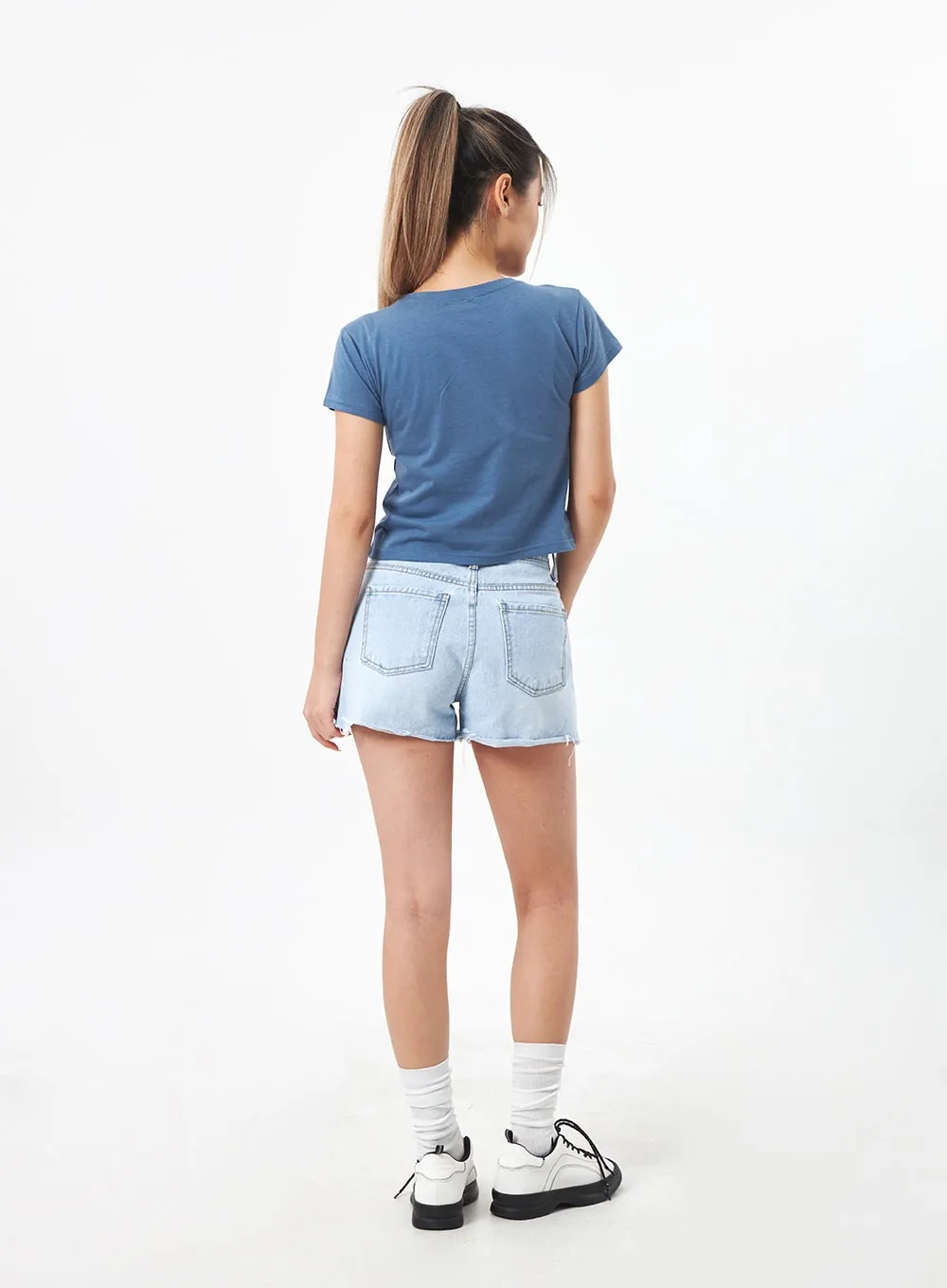 Light Wash Denim Shorts CA305