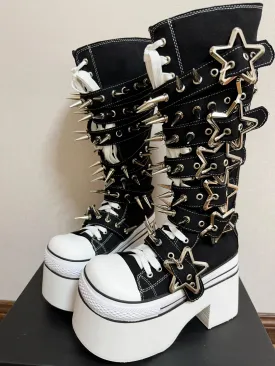 Motorcycle Canvas Boots - Made to Order