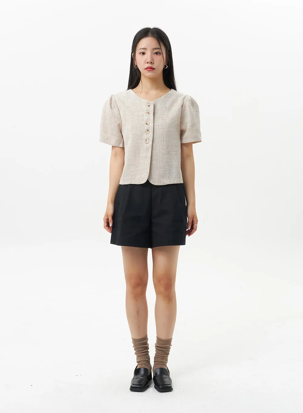 Short Sleeve Button Jacket OU323