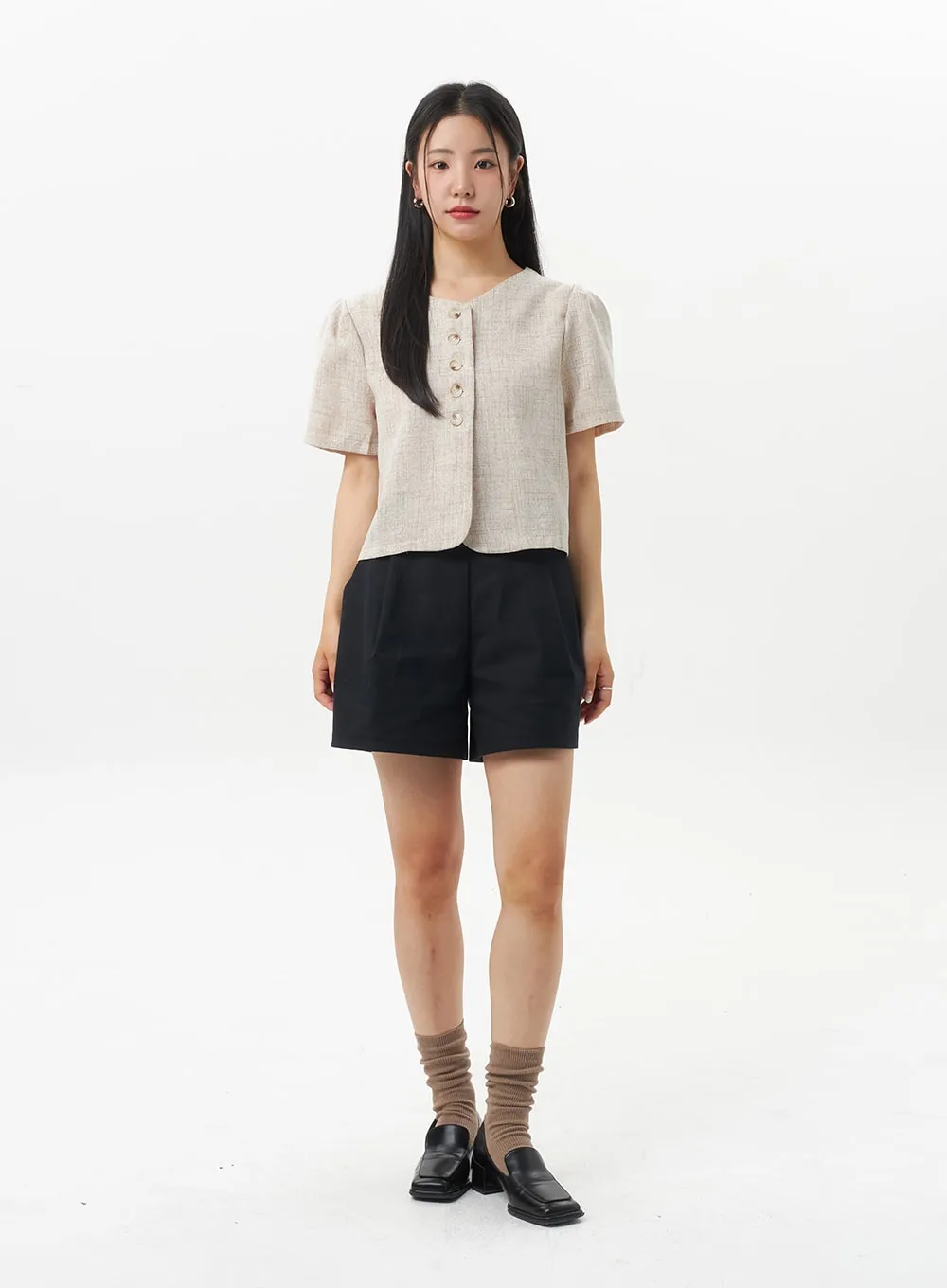 Short Sleeve Button Jacket OU323