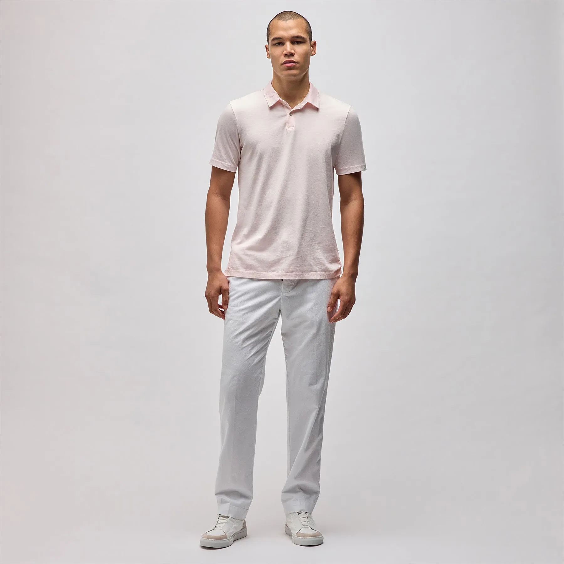 Sueded Jersey Polo - Zephyr Pigment