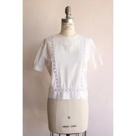 Vintage 1960s Pat McKay White Blouse