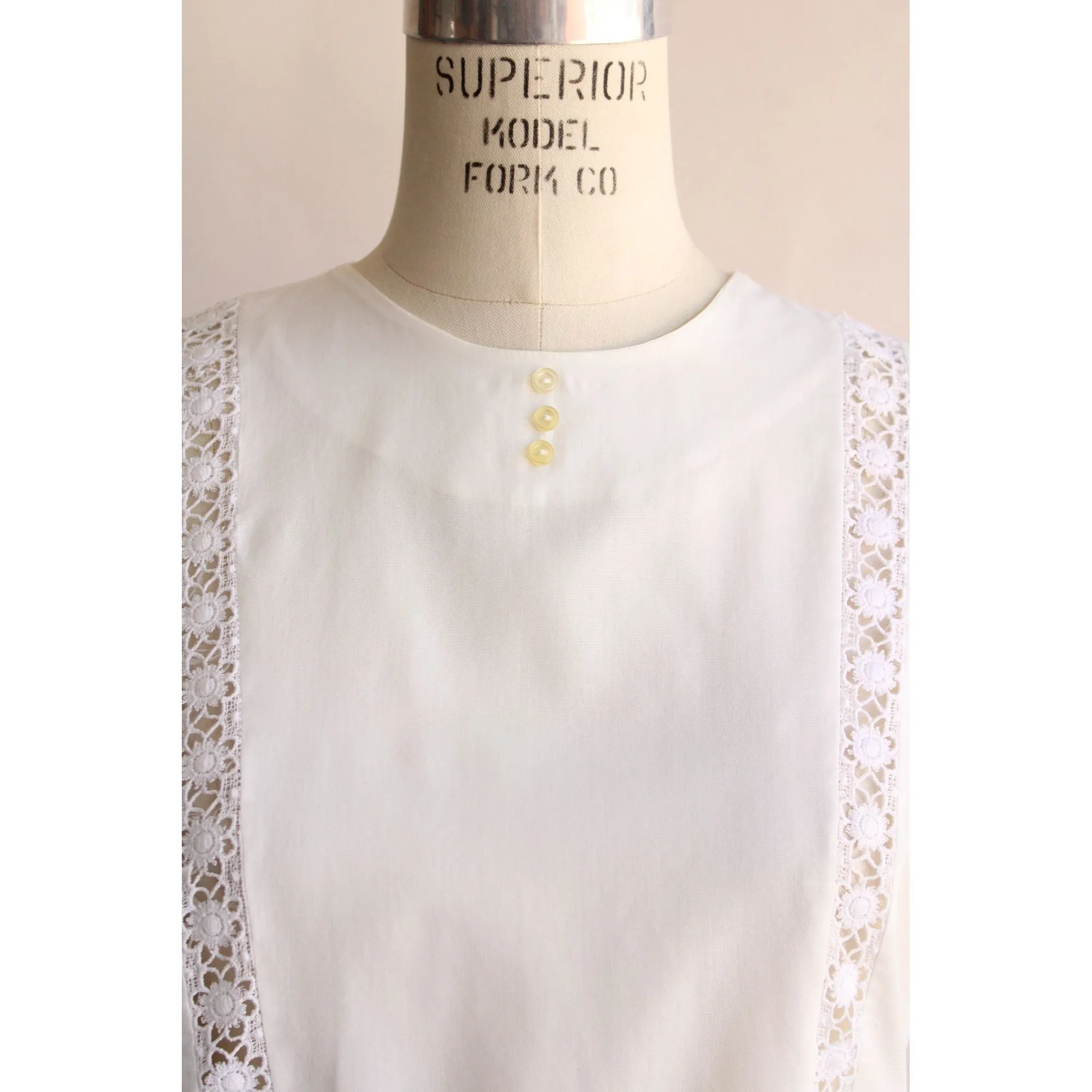 Vintage 1960s Pat McKay White Blouse