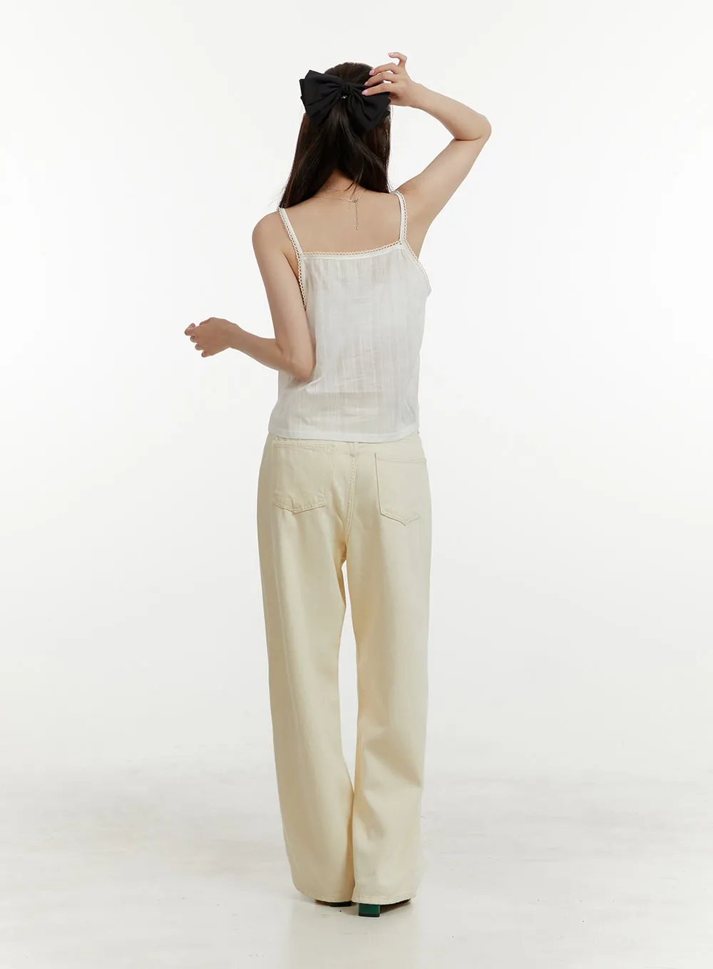 Wide-Leg Cotton Pants OY409