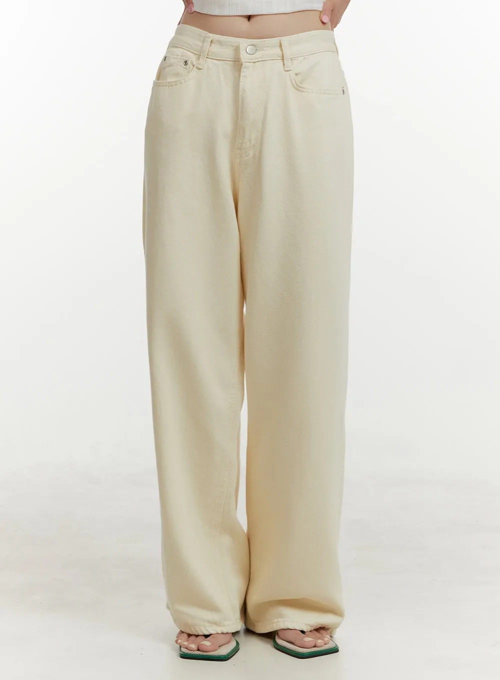 Wide-Leg Cotton Pants OY409